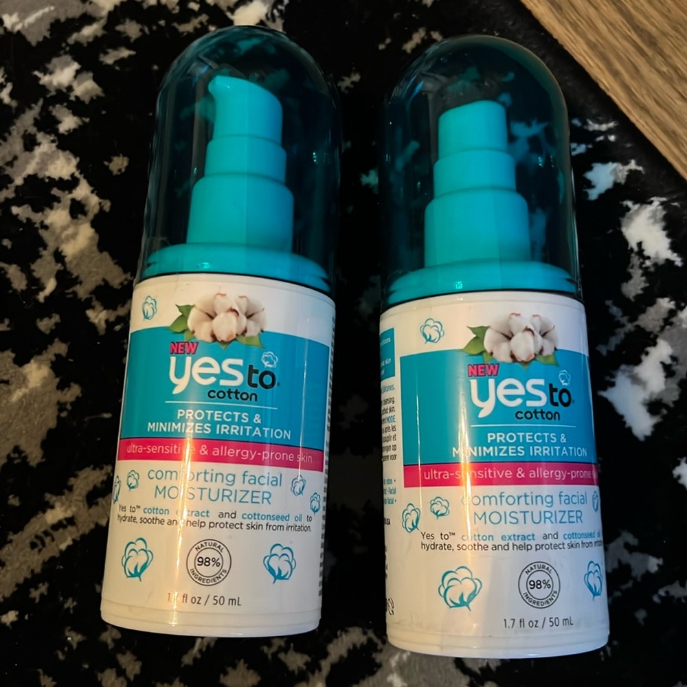 Yes to cotton Moisturizer Set of 2 NWT